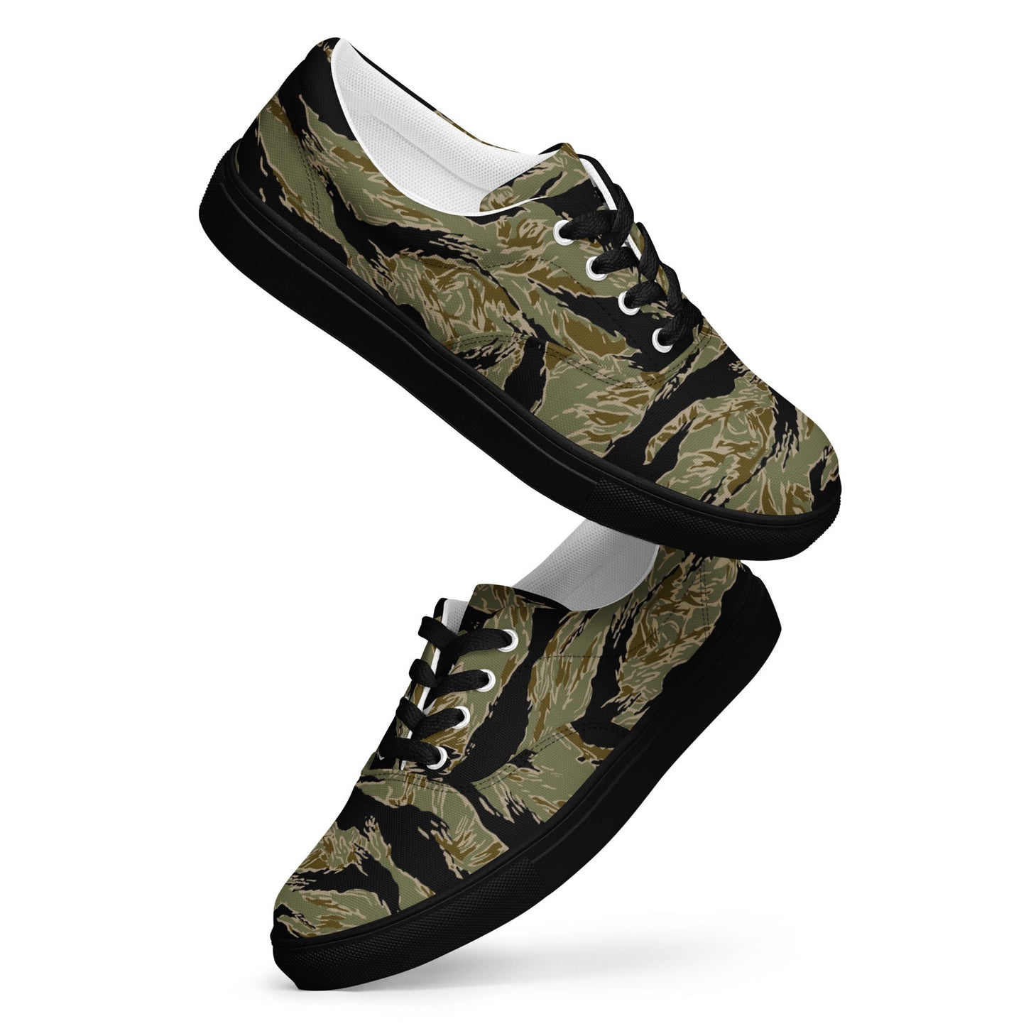 American Tiger Stripe Special Forces Advisor Sparse CAMO Mens Lace-Up Canvas Shoes - Lace-up