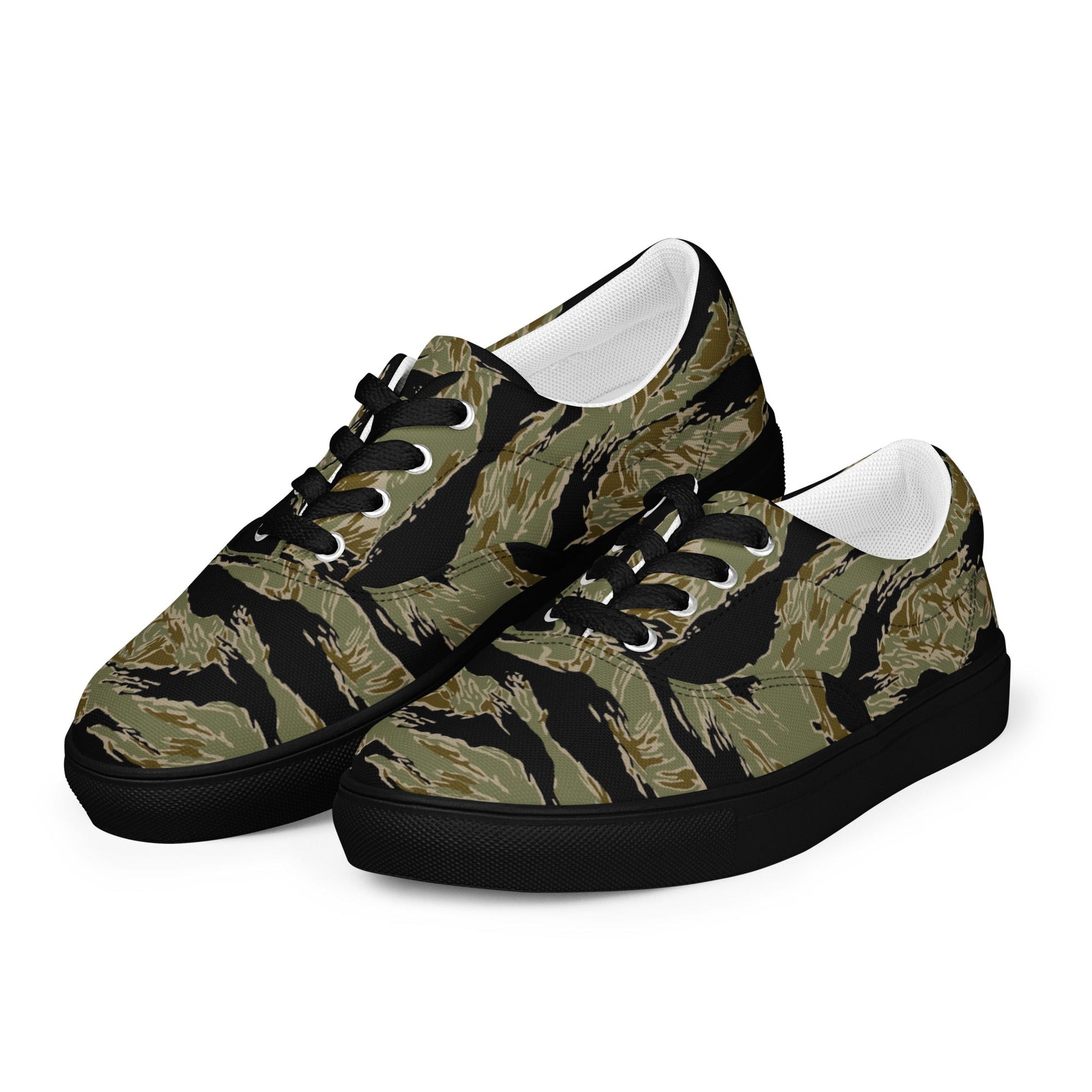 American Tiger Stripe Special Forces Advisor Sparse CAMO Mens Lace-Up Canvas Shoes - Lace-up