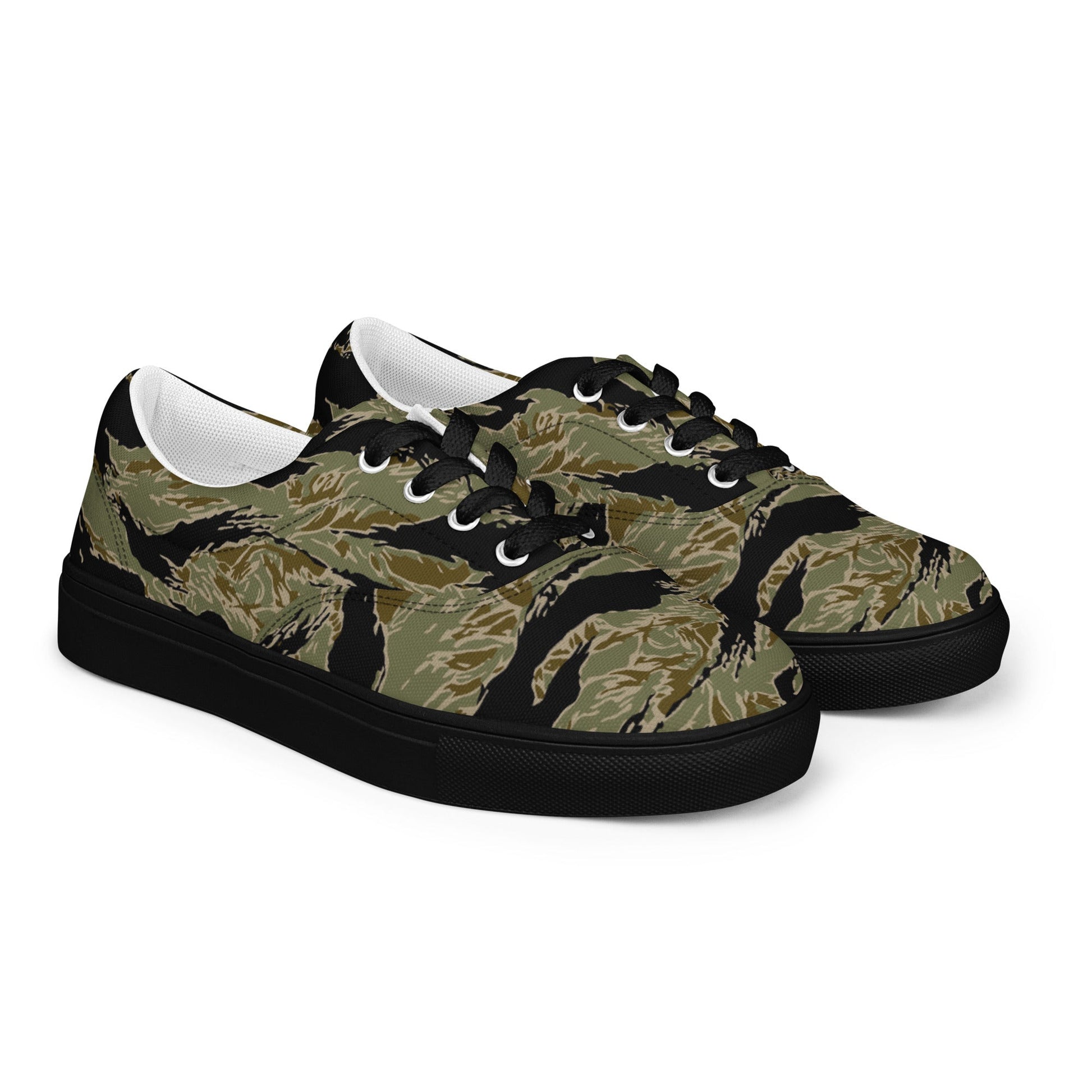 American Tiger Stripe Special Forces Advisor Sparse CAMO Mens Lace-Up Canvas Shoes - Lace-up