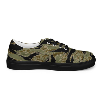 American Tiger Stripe Special Forces Advisor Sparse CAMO Mens Lace-Up Canvas Shoes - Lace-up