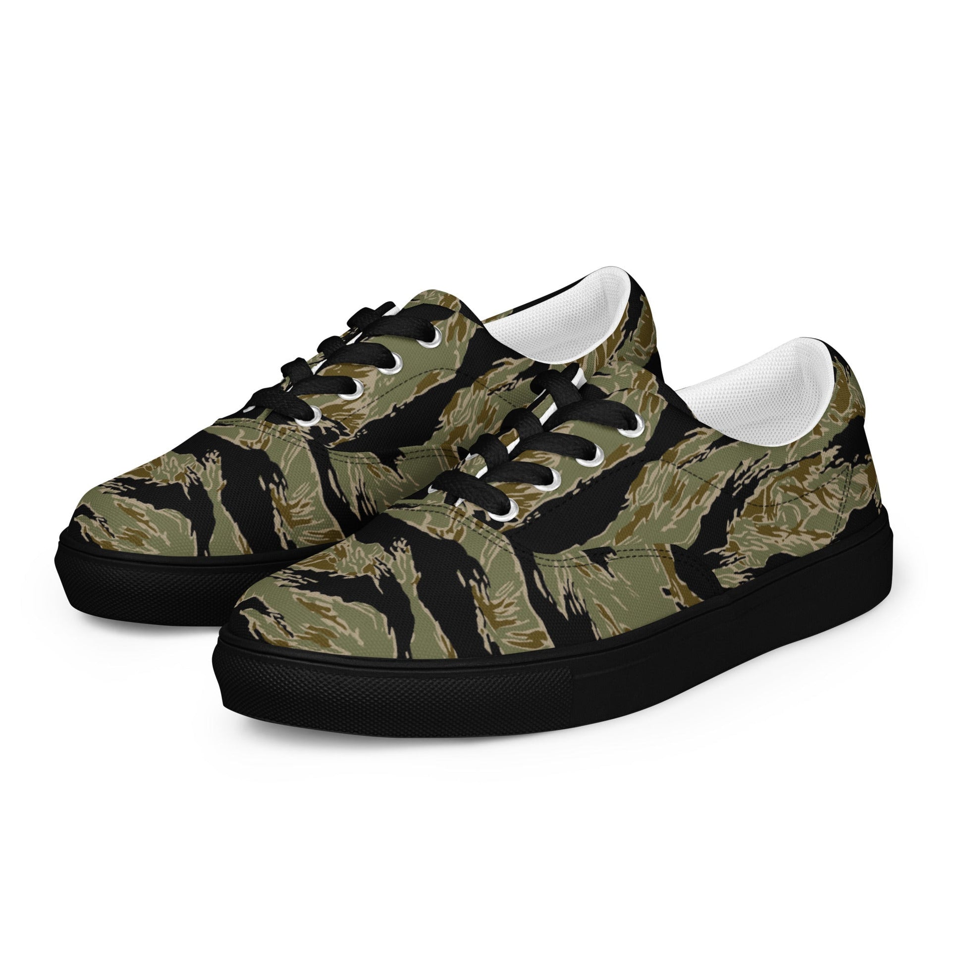 American Tiger Stripe Special Forces Advisor Sparse CAMO Mens Lace-Up Canvas Shoes - Lace-up