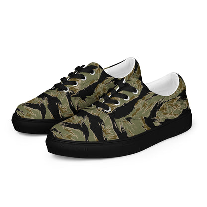 American Tiger Stripe Special Forces Advisor Sparse CAMO Mens Lace-Up Canvas Shoes - Lace-up