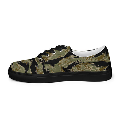 American Tiger Stripe Special Forces Advisor Sparse CAMO Mens Lace-Up Canvas Shoes - Lace-up