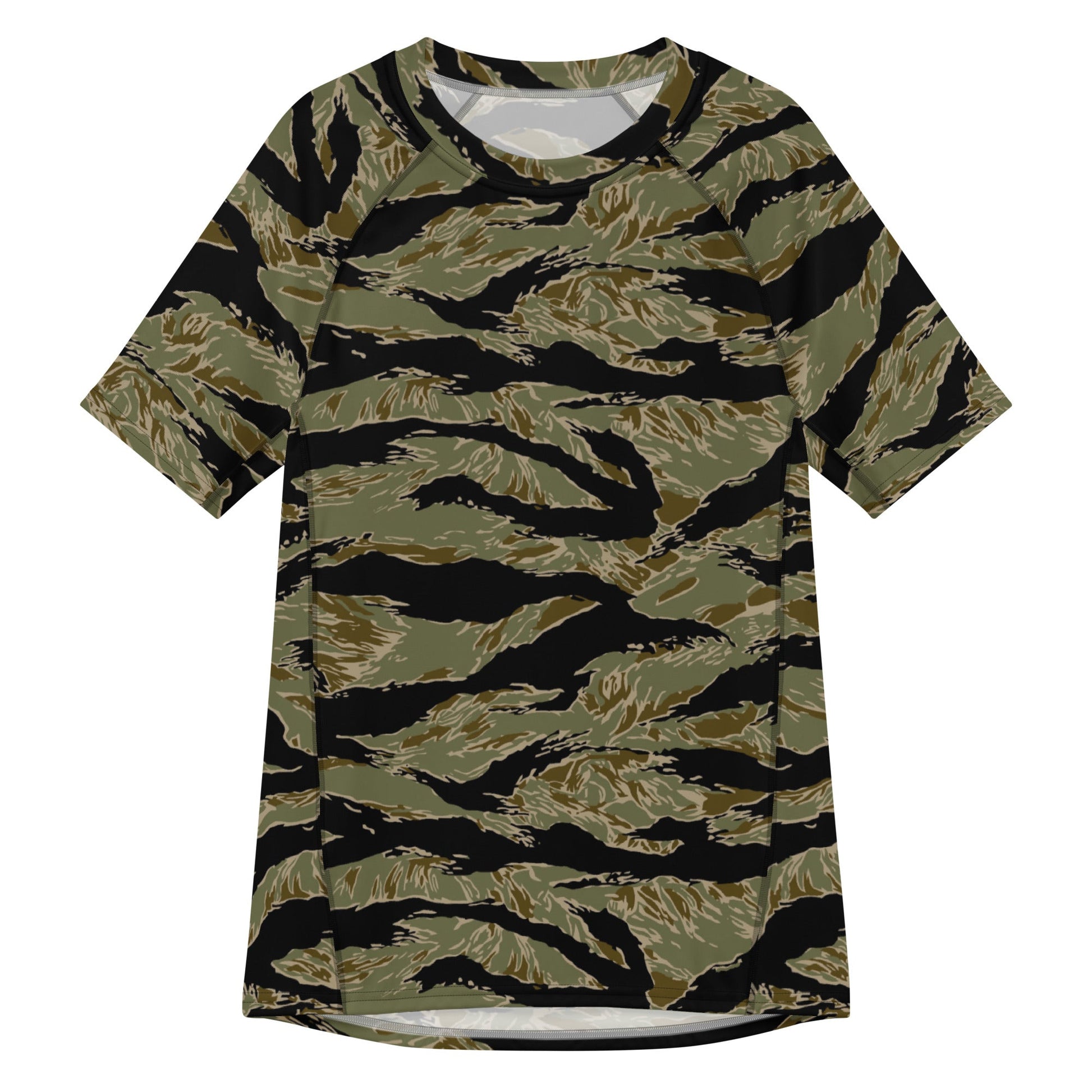 American Tiger Stripe Special Forces Advisor Sparse CAMO Mens Short-Sleeve Rash Guard - 2XS - Short-sleeve Guards