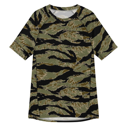 American Tiger Stripe Special Forces Advisor Sparse CAMO Mens Short-Sleeve Rash Guard - 2XS - Short-sleeve Guards