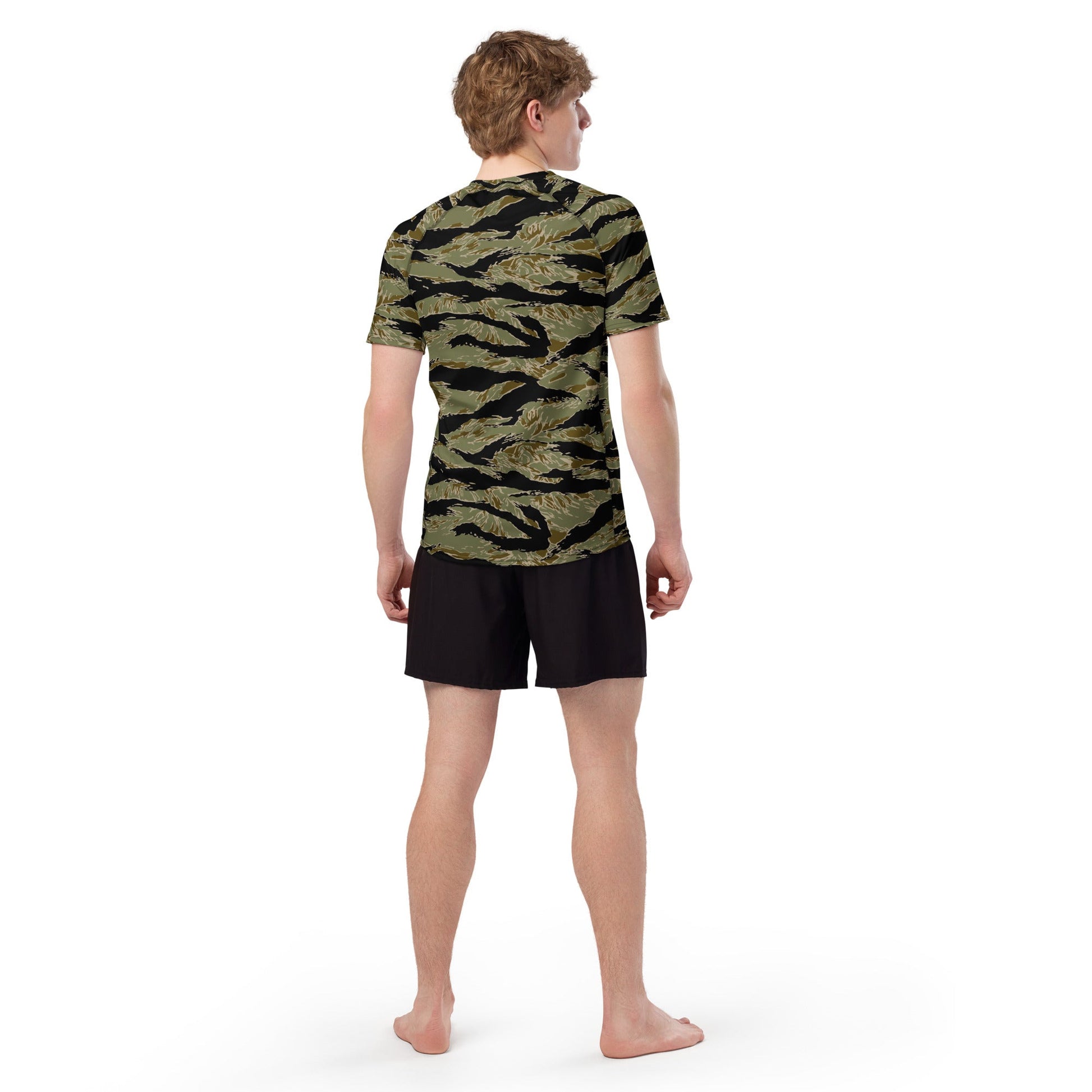 American Tiger Stripe Special Forces Advisor Sparse CAMO Mens Short-Sleeve Rash Guard - Short-sleeve Guards