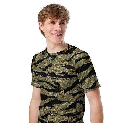 American Tiger Stripe Special Forces Advisor Sparse CAMO Mens Short-Sleeve Rash Guard - Short-sleeve Guards