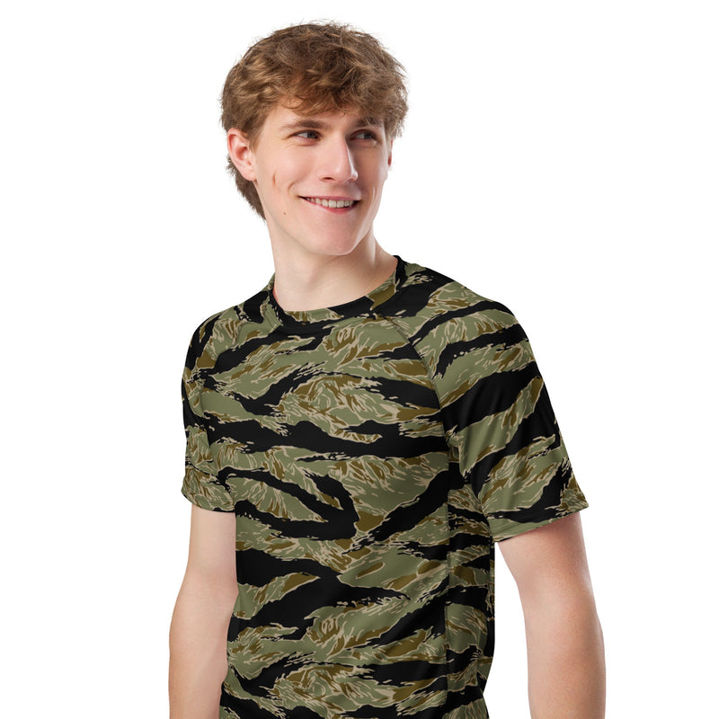Tiger Stripe Special Forces Advisor Sparse CAMO Mens Short-Sleeve Rash Guard
