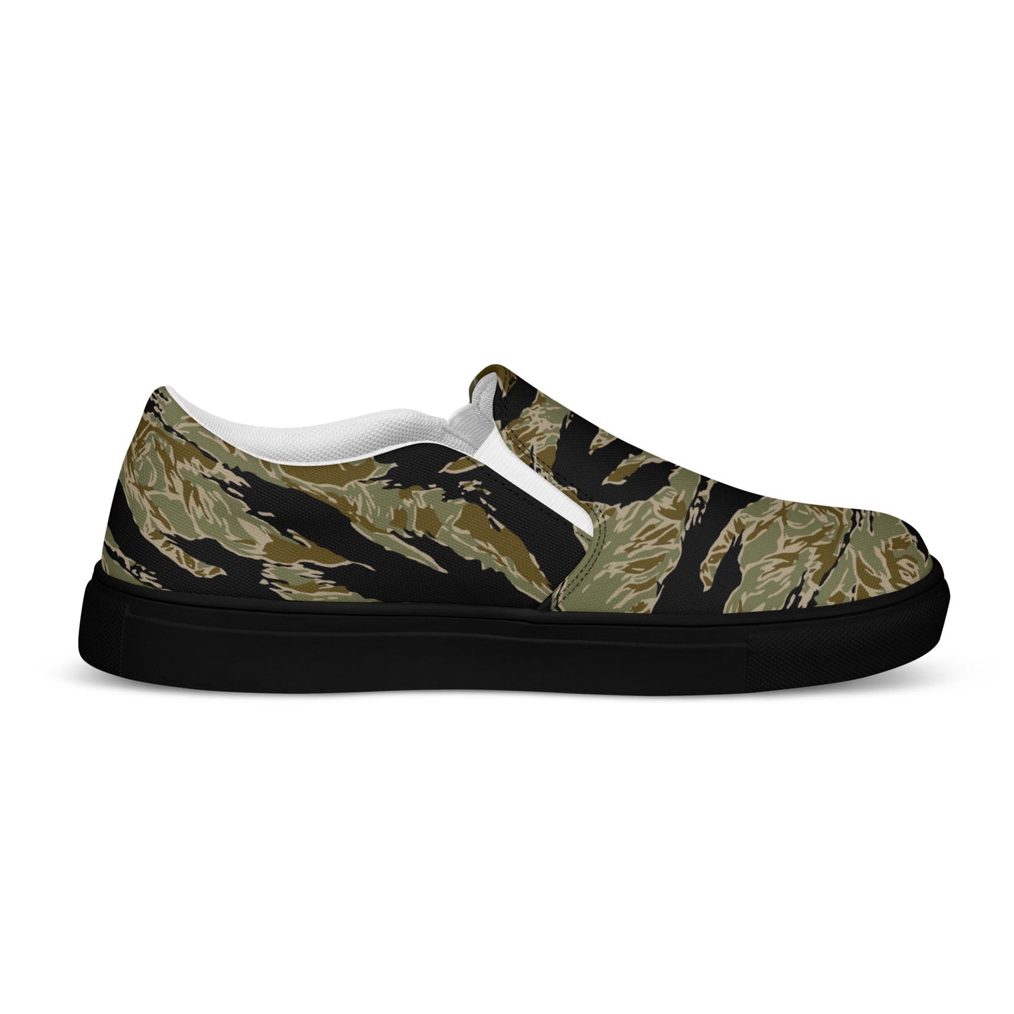 American Tiger Stripe Special Forces Advisor Sparse CAMO Mens Slip-On Canvas Shoes