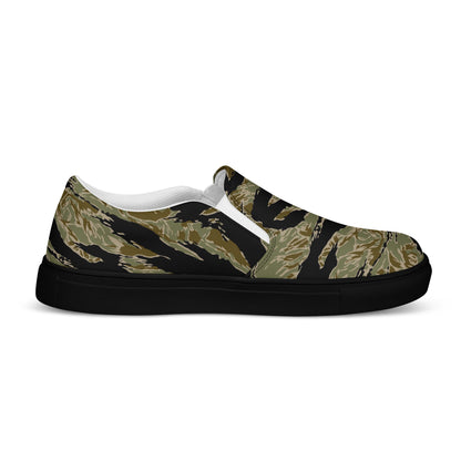 American Tiger Stripe Special Forces Advisor Sparse CAMO Mens Slip-On Canvas Shoes