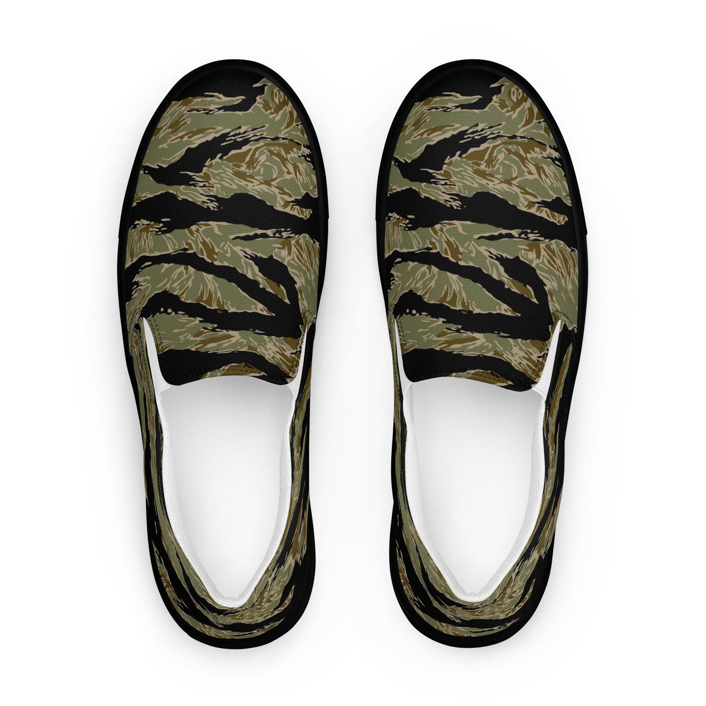 American Tiger Stripe Special Forces Advisor Sparse CAMO Mens Slip-On Canvas Shoes