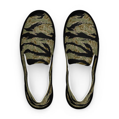 American Tiger Stripe Special Forces Advisor Sparse CAMO Mens Slip-On Canvas Shoes