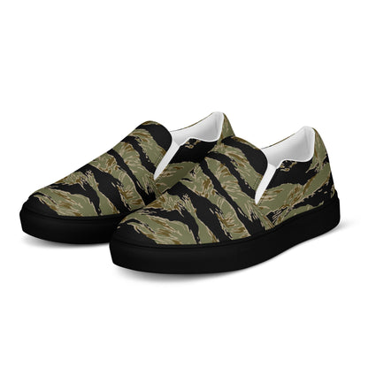 American Tiger Stripe Special Forces Advisor Sparse CAMO Mens Slip-On Canvas Shoes