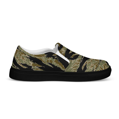 American Tiger Stripe Special Forces Advisor Sparse CAMO Mens Slip-On Canvas Shoes