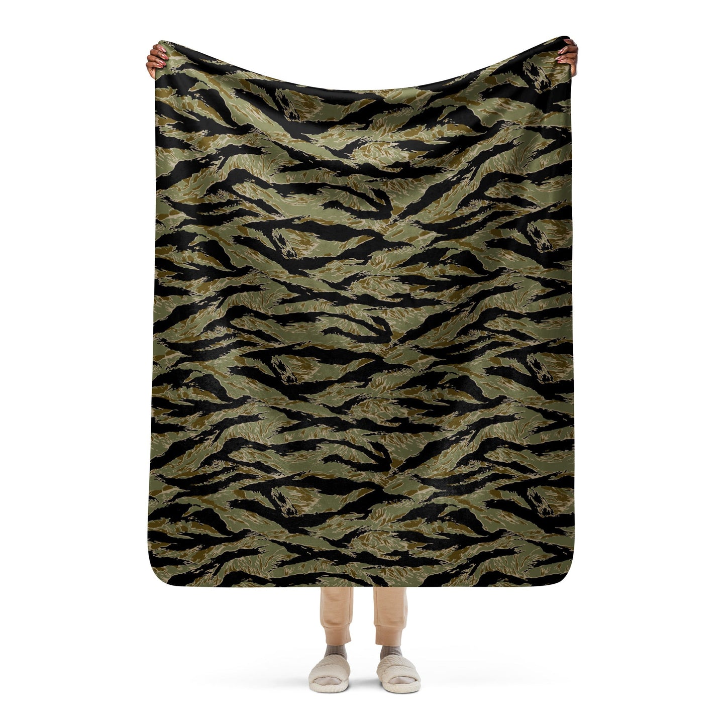 American Tiger Stripe Special Forces Advisor Sparse CAMO Sherpa blanket - 50″×60″ - Blanket