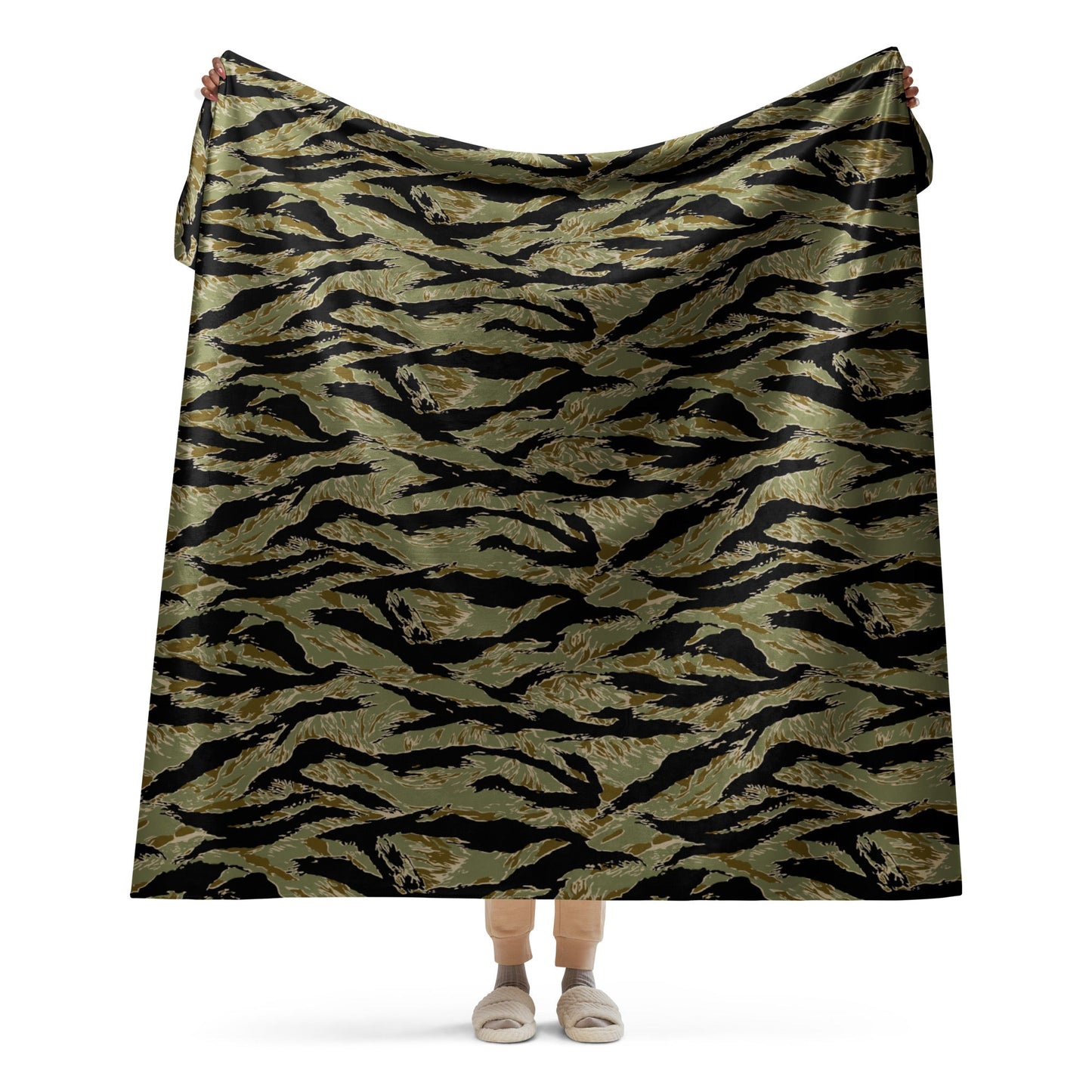 American Tiger Stripe Special Forces Advisor Sparse CAMO Sherpa blanket - 60″×80″ - Blanket