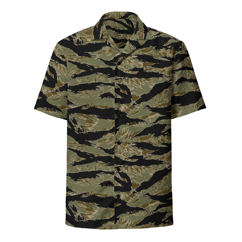 Tiger Stripe Special Forces Advisor Sparse CAMO Unisex Short-Sleeve Button Shirt - Button-Up