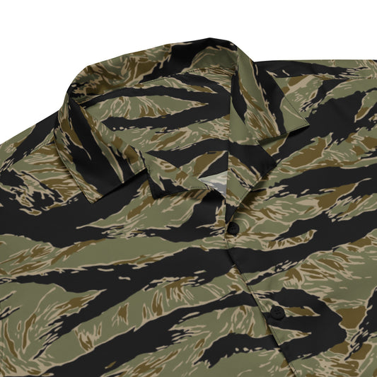 American Tiger Stripe Special Forces Advisor Sparse CAMO Unisex button shirt - Button Shirts