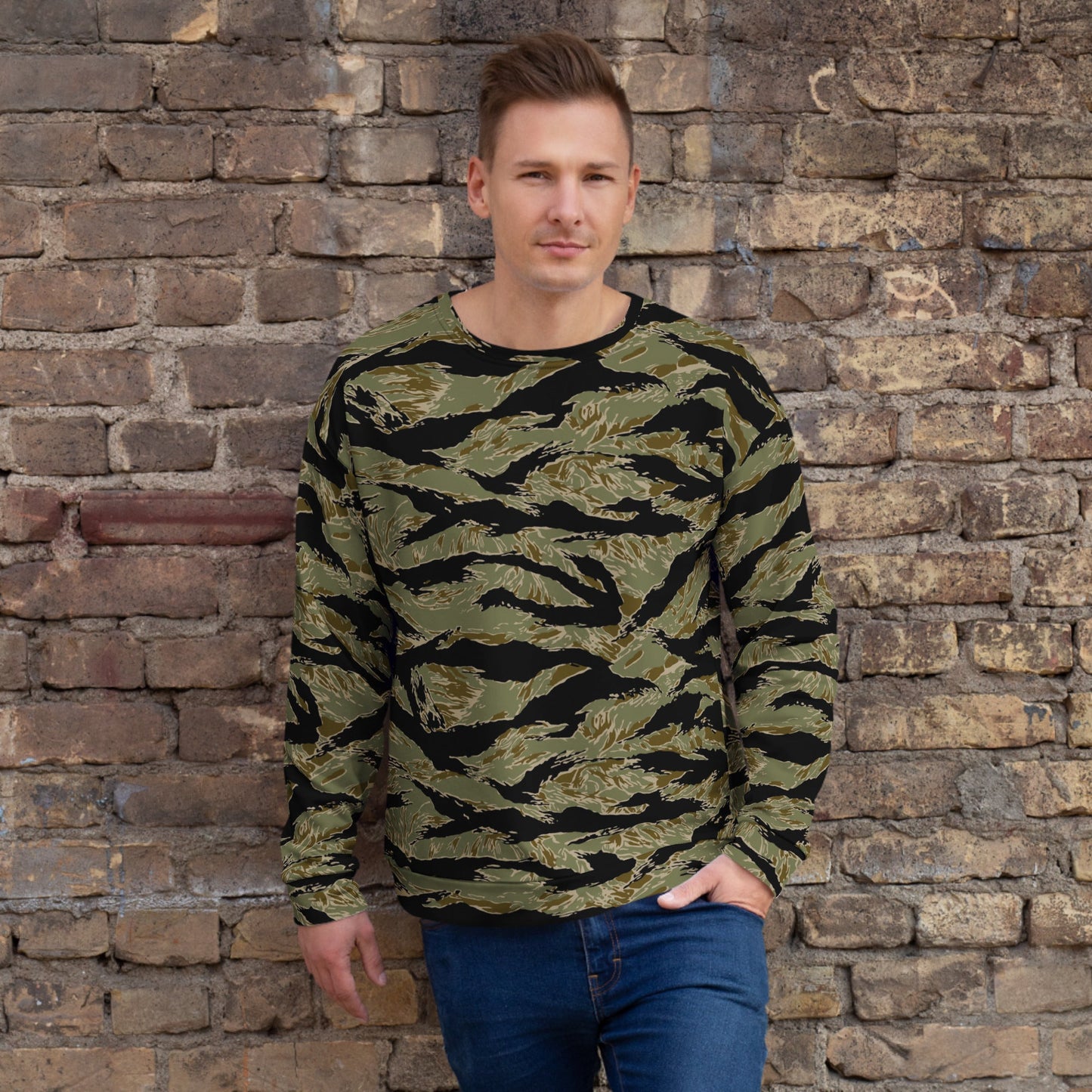 American Tiger Stripe Special Forces Advisor Sparse CAMO Unisex Sweatshirt - XS