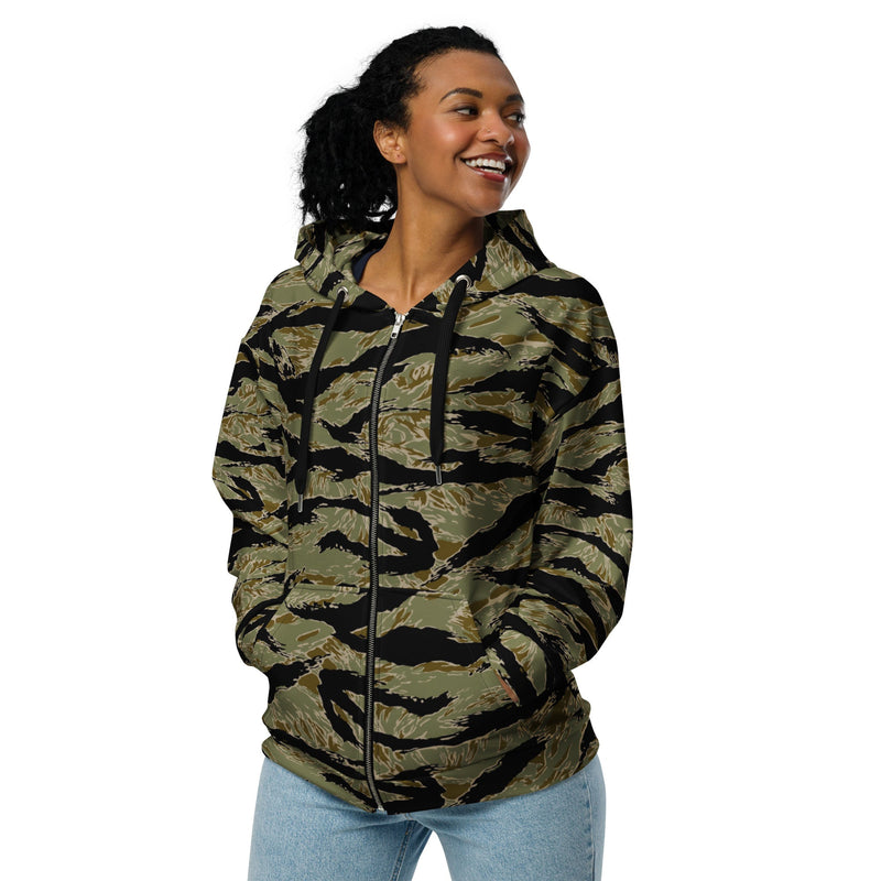 Tiger Stripe Special Forces Advisor Sparse CAMO Unisex Zip Hoodie