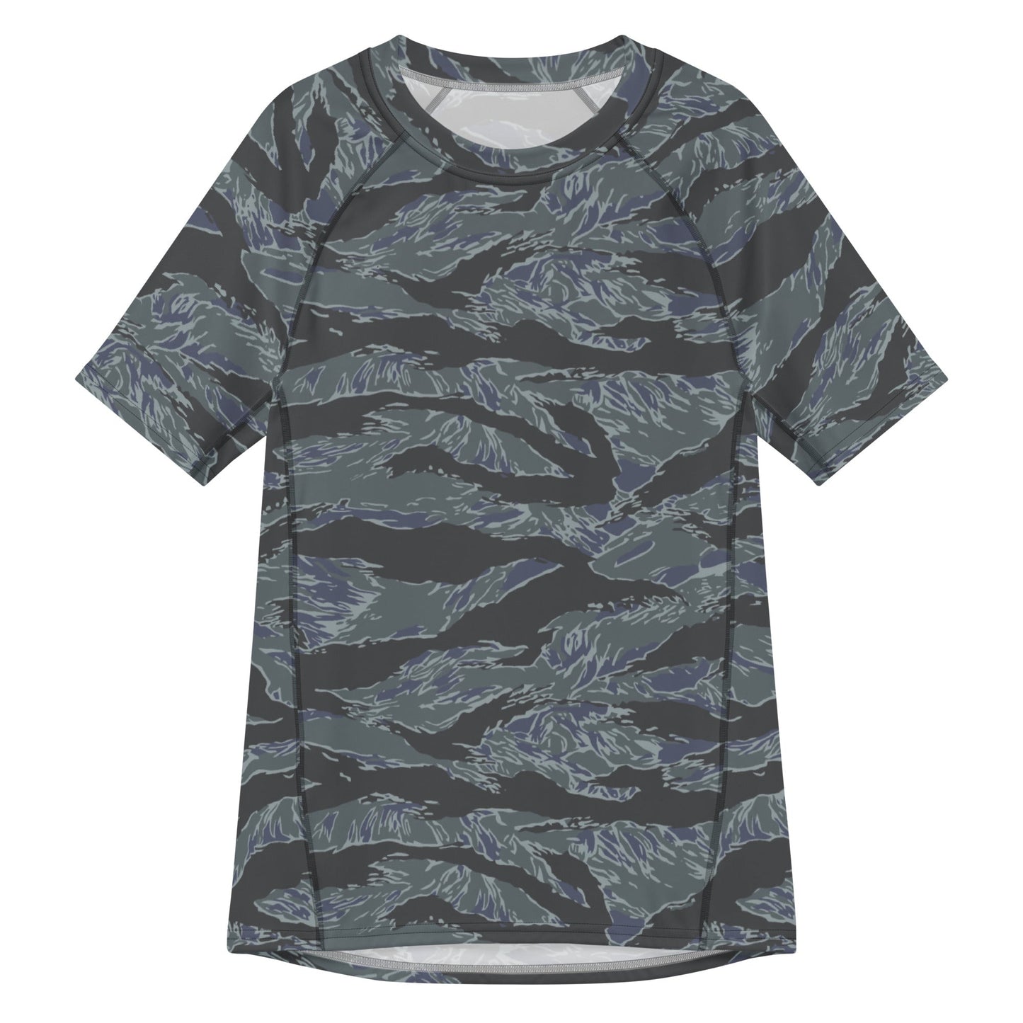 American Tiger Stripe Urban Ghost CAMO Mens Short-Sleeve Rash Guard - 2XS - Short-sleeve Guards