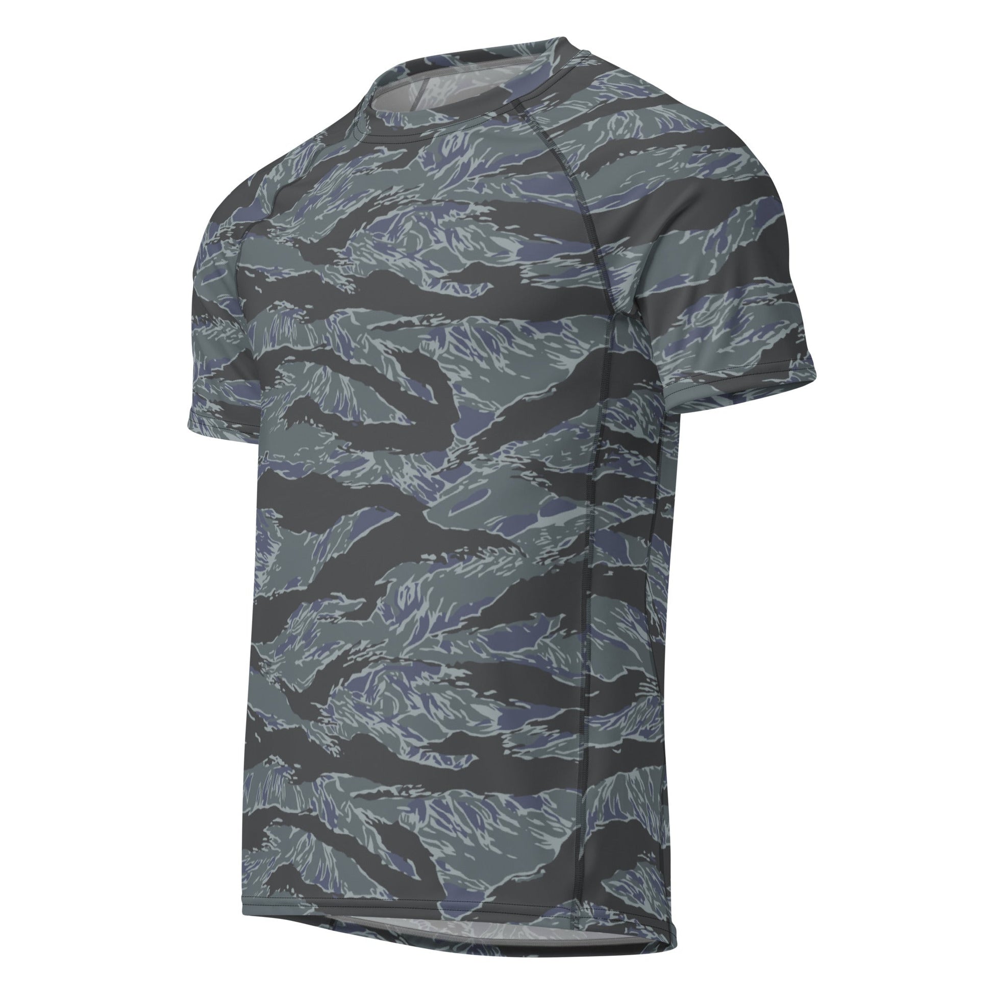 American Tiger Stripe Urban Ghost CAMO Mens Short-Sleeve Rash Guard - Short-sleeve Guards