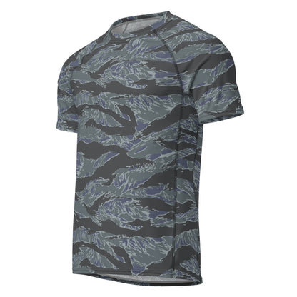 American Tiger Stripe Urban Ghost CAMO Mens Short-Sleeve Rash Guard - Short-sleeve Guards
