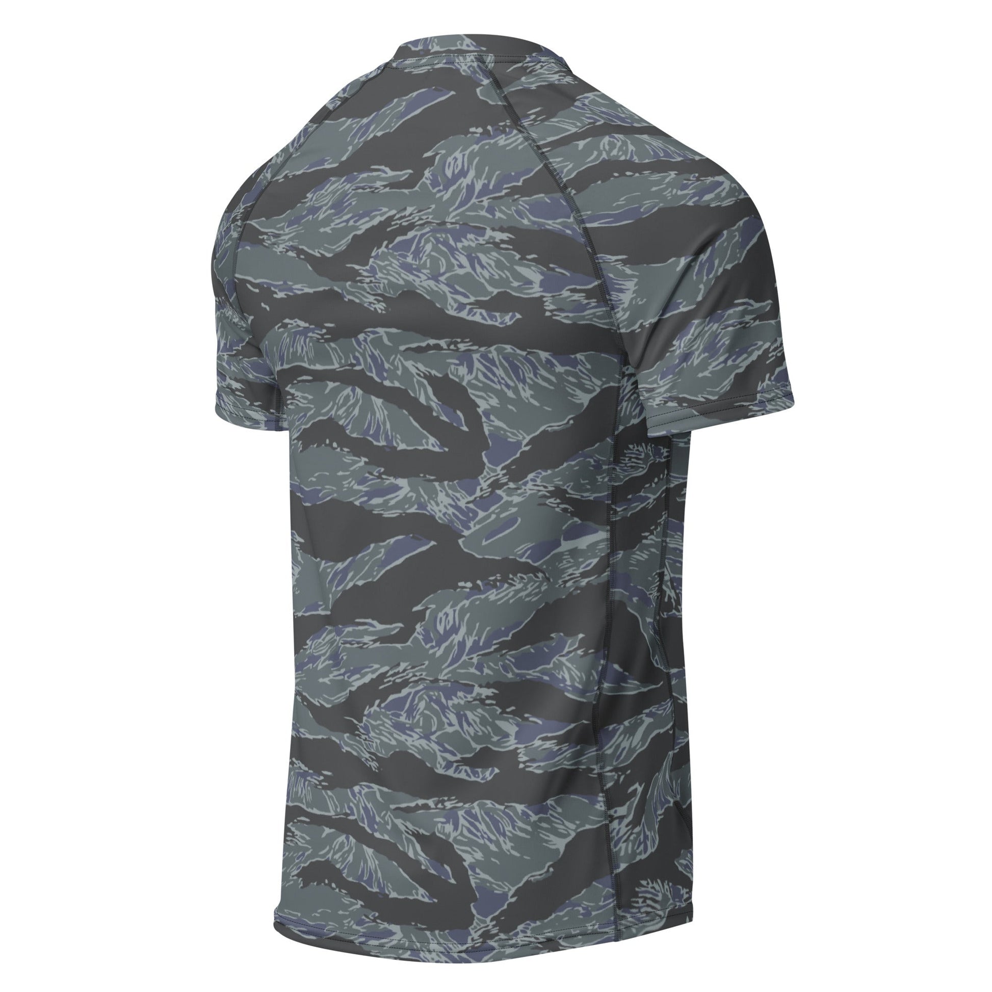 American Tiger Stripe Urban Ghost CAMO Mens Short-Sleeve Rash Guard - Short-sleeve Guards
