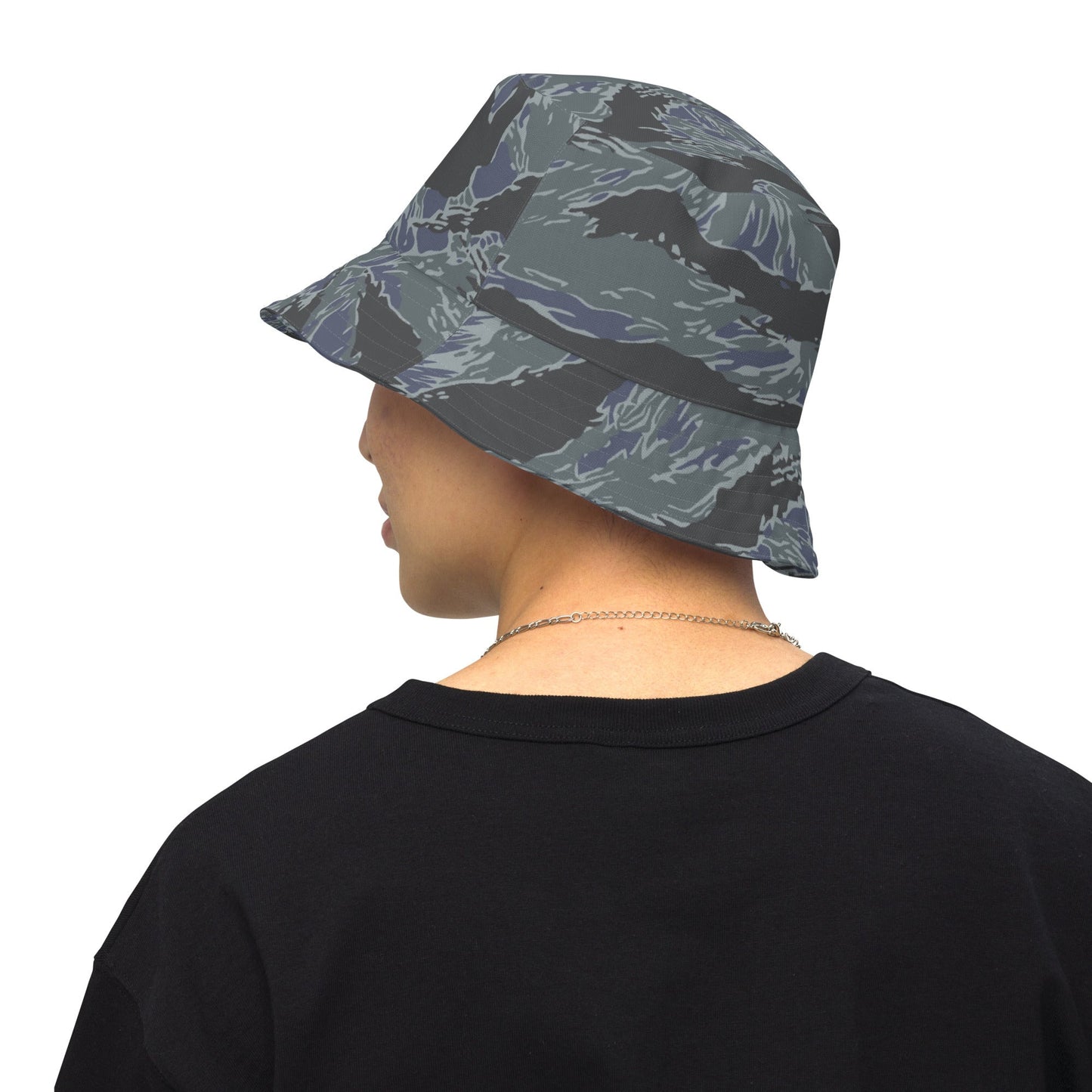 American Tiger Stripe Urban Ghost CAMO Reversible bucket hat - S/M - Bucket Hats