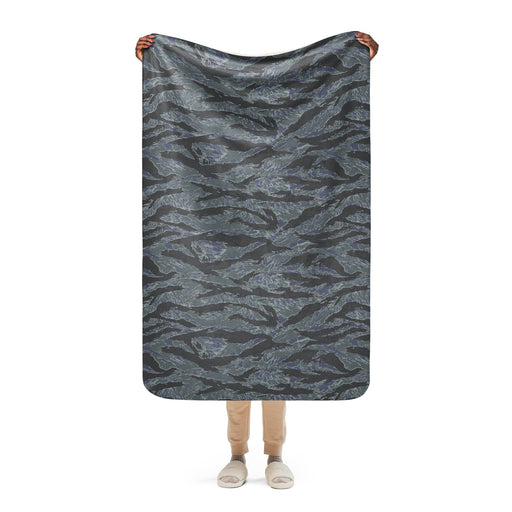 Tiger Stripe Urban Ghost CAMO Sherpa Blanket - 37″×57″