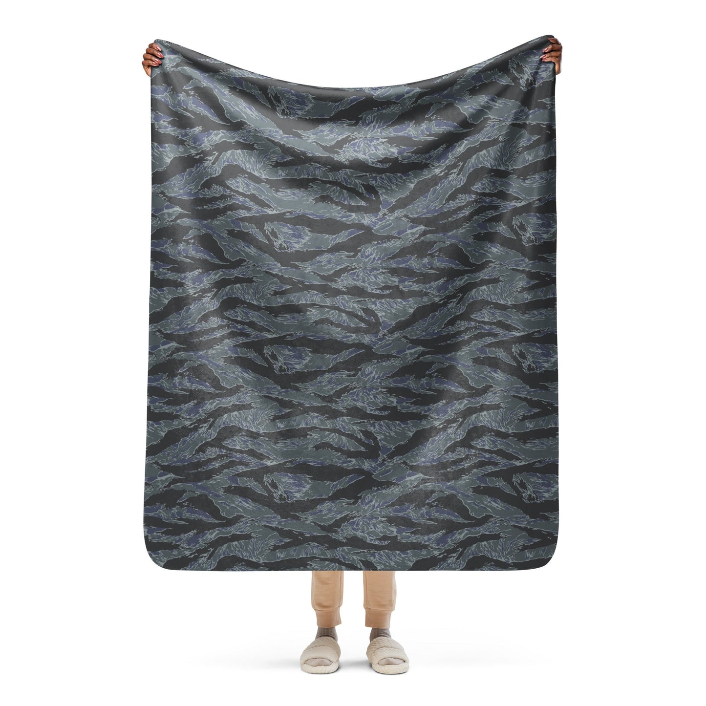 American Tiger Stripe Urban Ghost CAMO Sherpa blanket - 50″×60″ - Blankets