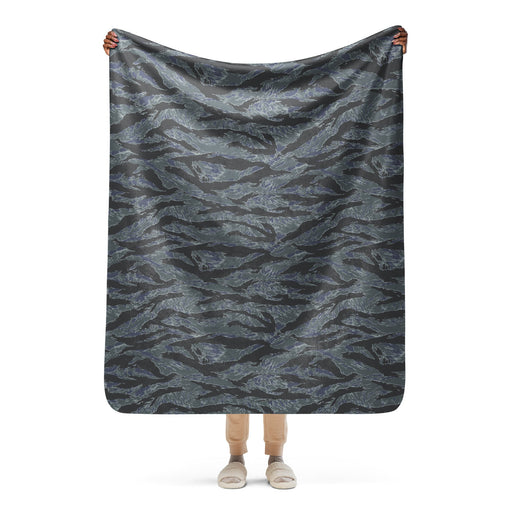 Tiger Stripe Urban Ghost CAMO Sherpa Blanket - 50″×60″