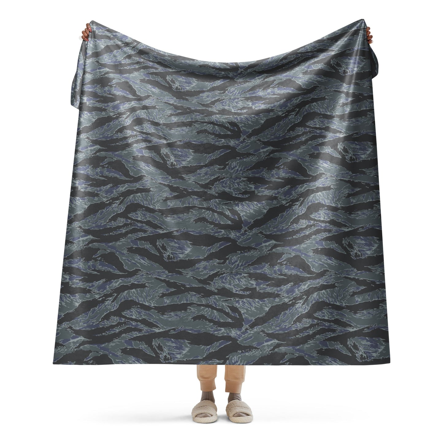 American Tiger Stripe Urban Ghost CAMO Sherpa blanket - 60″×80″ - Blankets