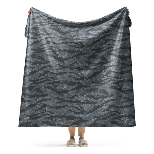 Tiger Stripe Urban Ghost CAMO Sherpa Blanket - 60″×80″