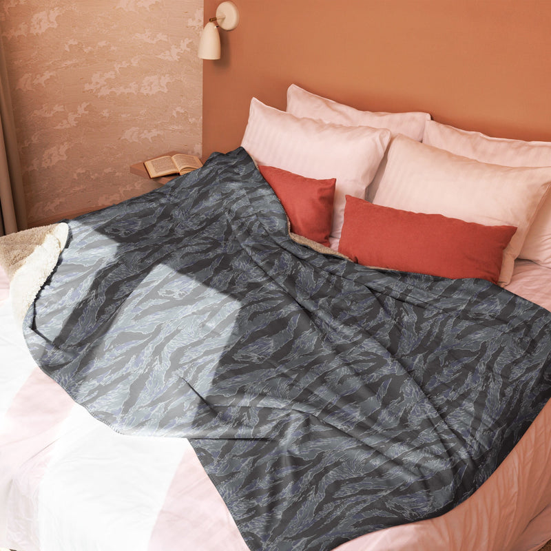 Tiger Stripe Urban Ghost CAMO Sherpa Blanket