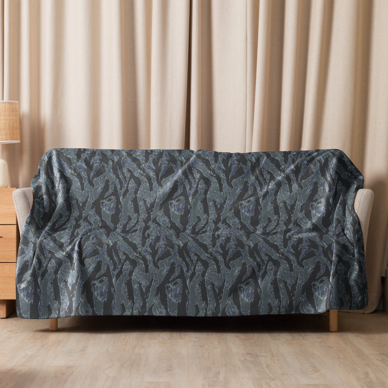 Tiger Stripe Urban Ghost CAMO Sherpa Blanket