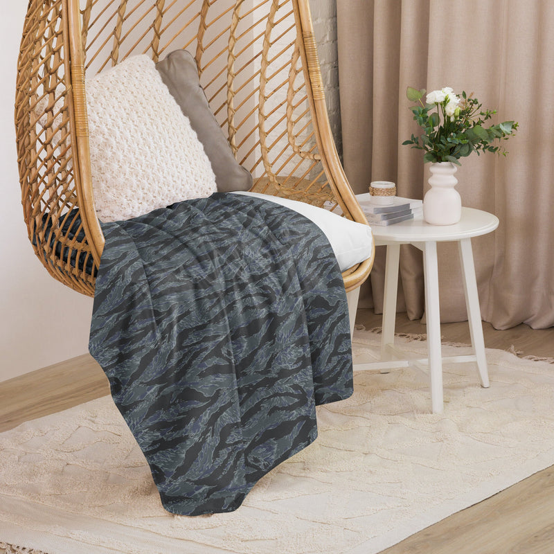 Tiger Stripe Urban Ghost CAMO Sherpa Blanket