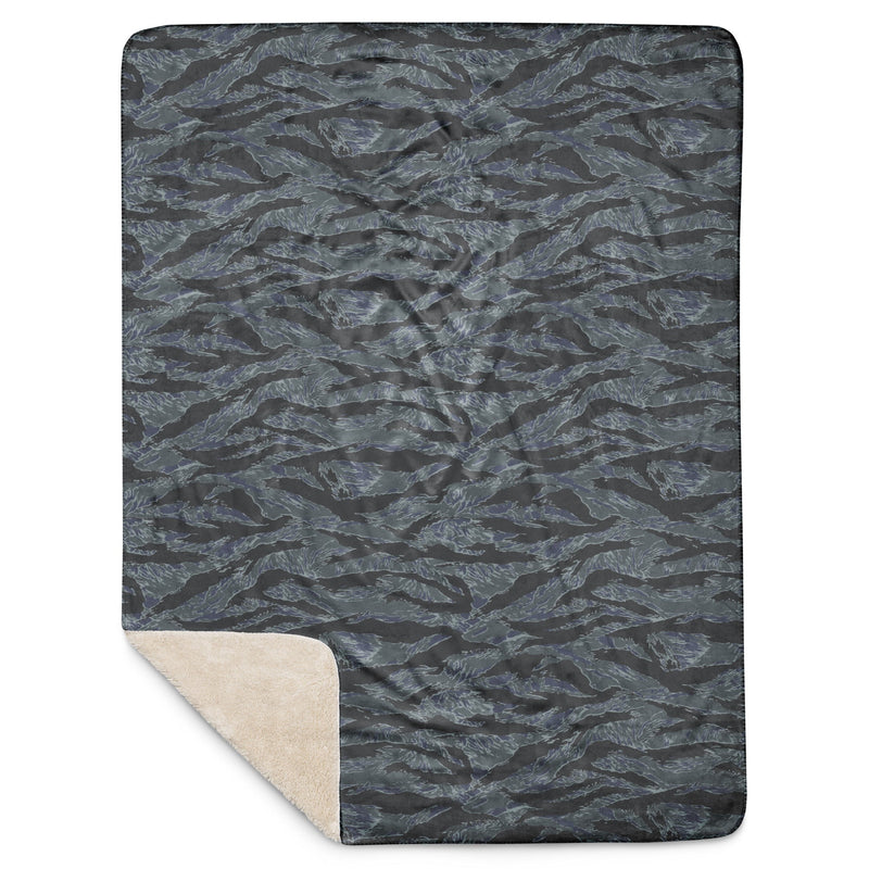 Tiger Stripe Urban Ghost CAMO Sherpa Blanket