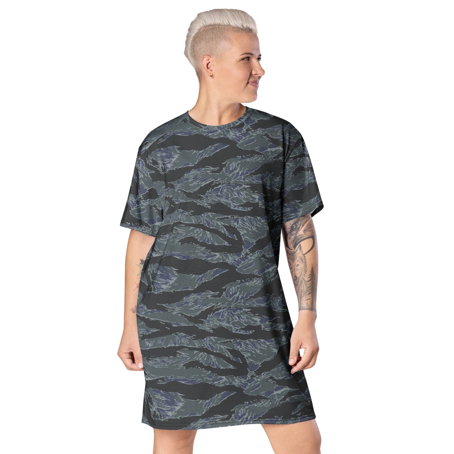 American Tiger Stripe Urban Ghost CAMO T-shirt dress - 2XS - Womens T-Shirt Dresses