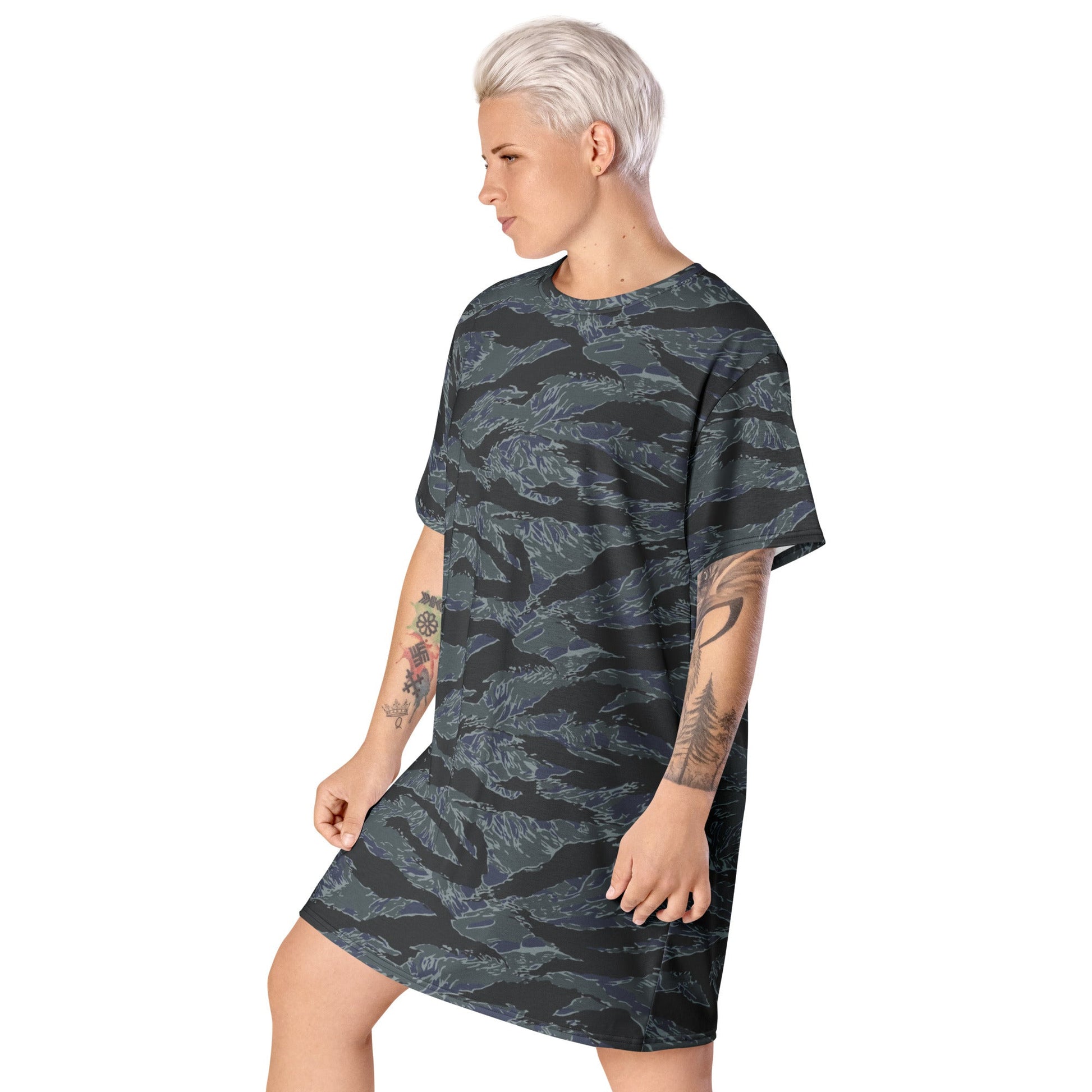 American Tiger Stripe Urban Ghost CAMO T-shirt dress - Womens T-Shirt Dresses