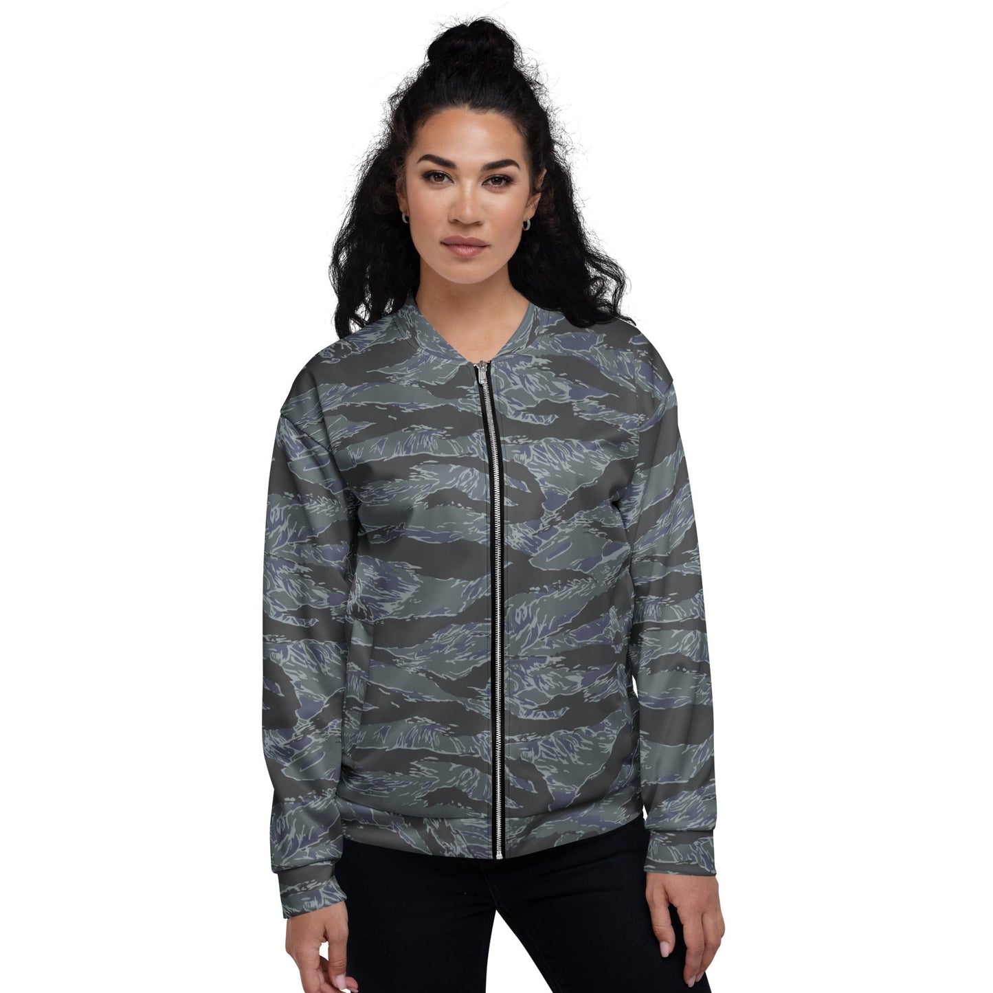 American Tiger Stripe Urban Ghost CAMO Unisex Bomber Jacket - Jackets