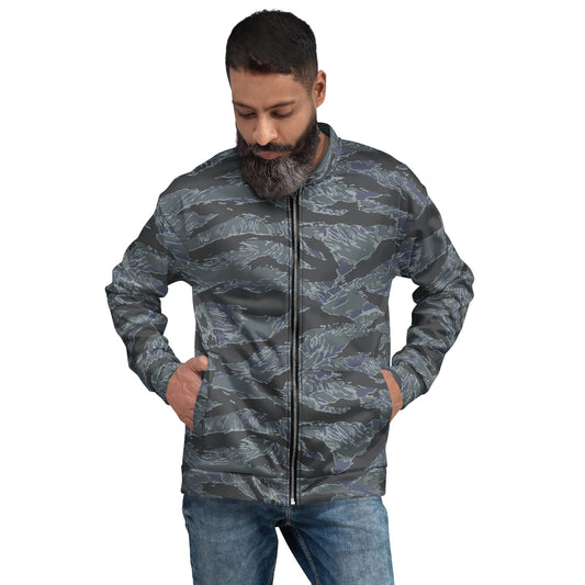 American Tiger Stripe Urban Ghost CAMO Unisex Bomber Jacket - XS - Jackets