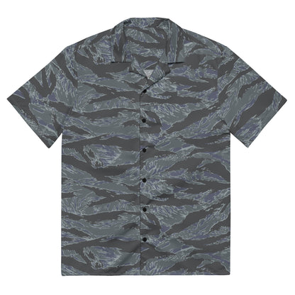 American Tiger Stripe Urban Ghost CAMO Unisex button shirt - 2XS - Button Shirts