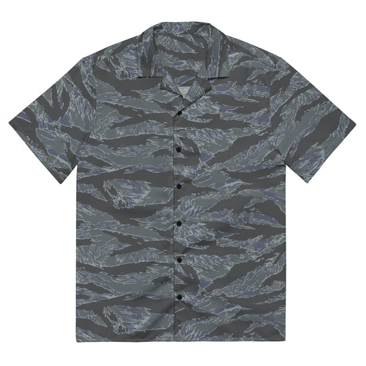 American Tiger Stripe Urban Ghost CAMO Unisex button shirt - 2XS - Button Shirts