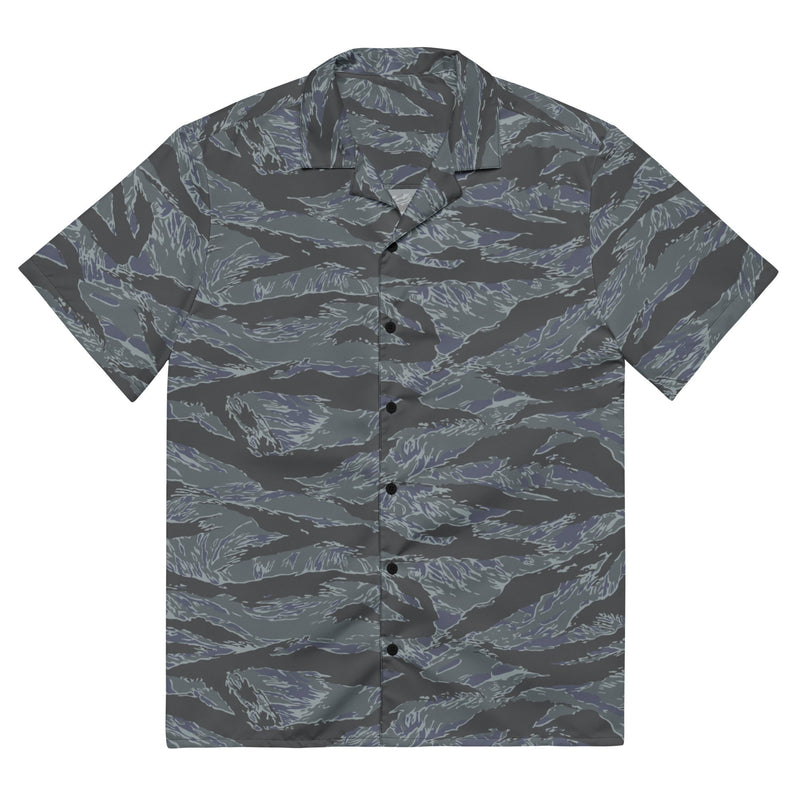 Tiger Stripe Urban Ghost CAMO Unisex Short-Sleeve Button Shirt - 2XS - Button-Up