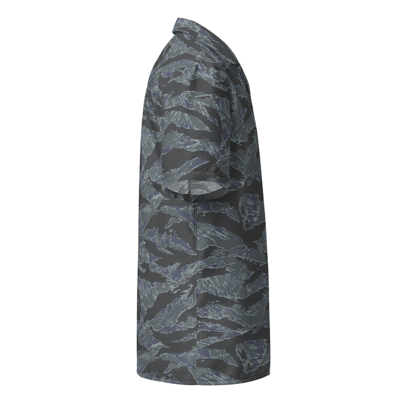 Tiger Stripe Urban Ghost CAMO Unisex Short-Sleeve Button Shirt - Button-Up