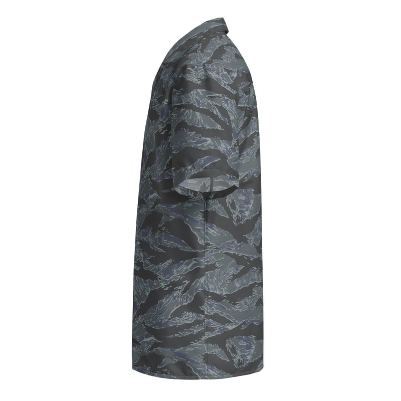 Tiger Stripe Urban Ghost CAMO Unisex Short-Sleeve Button Shirt - Button-Up