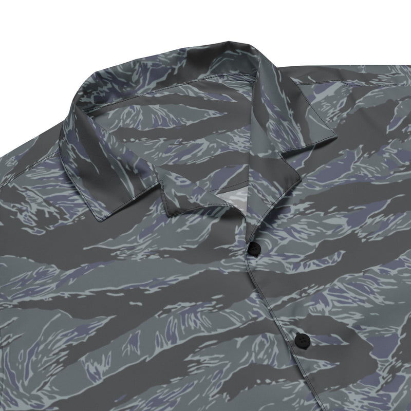 Tiger Stripe Urban Ghost CAMO Unisex Short-Sleeve Button Shirt - Button-Up