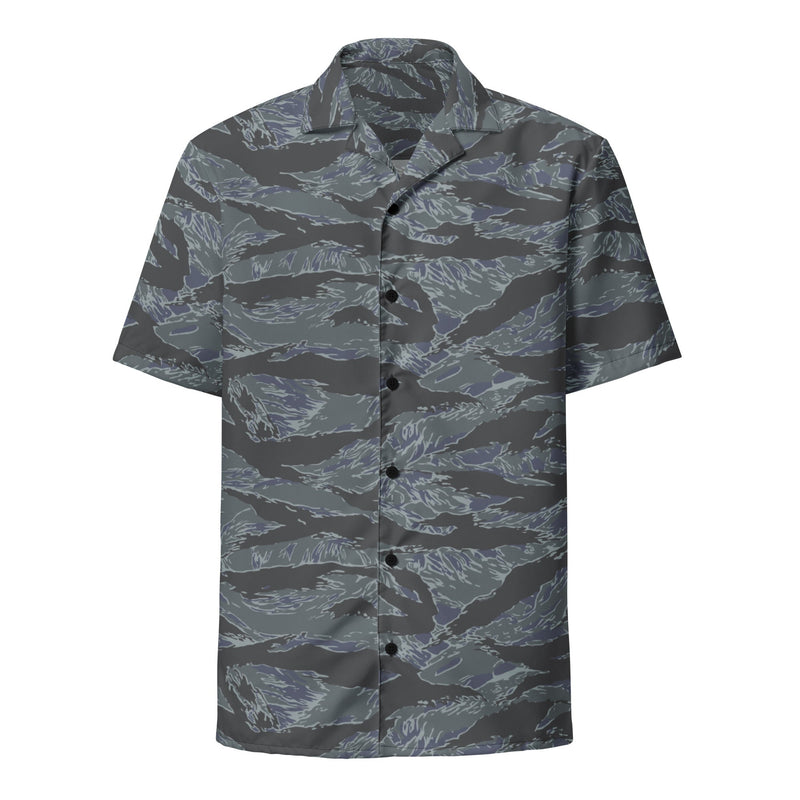 Tiger Stripe Urban Ghost CAMO Unisex Short-Sleeve Button Shirt - Button-Up