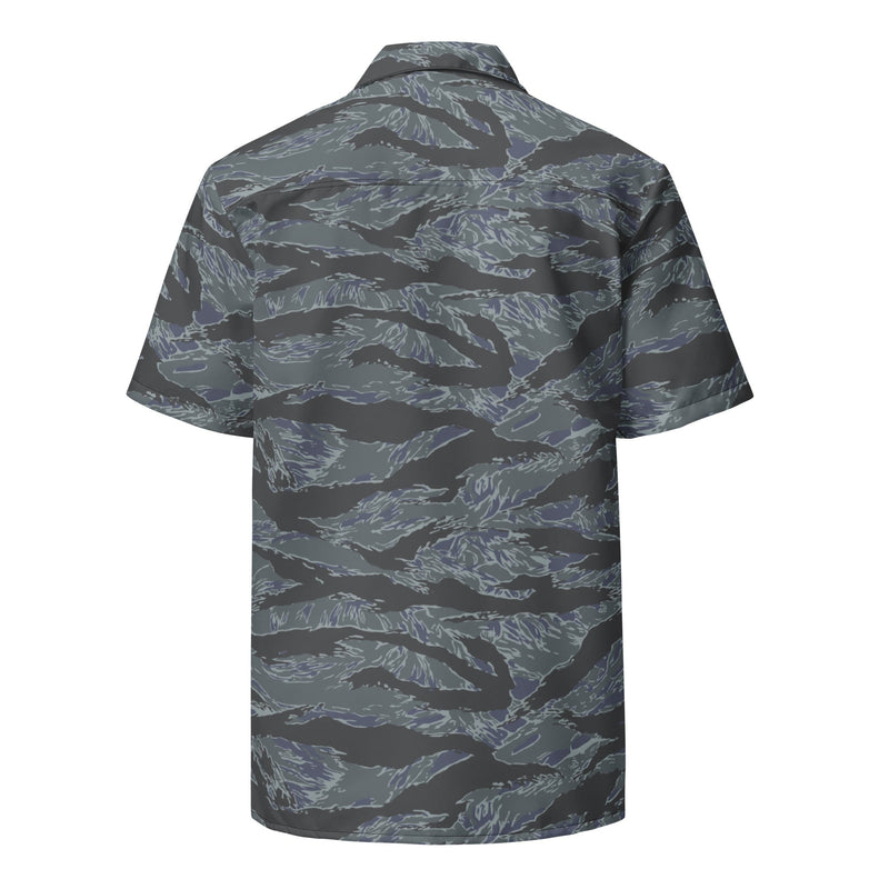Tiger Stripe Urban Ghost CAMO Unisex Short-Sleeve Button Shirt - Button-Up
